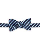 Ike Behar Party Stripe Silk & Cotton Bow Tie