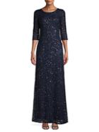 Adrianna Papell Bead & Sequin Gown