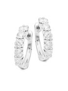 Saks Fifth Avenue 14k White Gold & Diamond Hoop Earrings