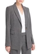 Donna Karan Striped Notch Lapel Jacket