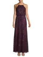 Adrianna Papell Beaded Halter Gown