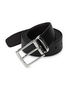 A. Testoni Nero Leather Belt