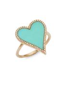 Saks Fifth Avenue 14k Gold & Diamond Heart Ring