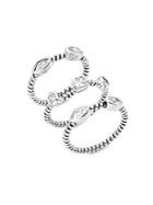 Saks Fifth Avenue Studded Spiral Stackable Rings