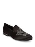 Versace Stitched Leather Loafers