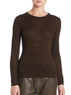 Set Shimmer Ribbed Knit Sweater
