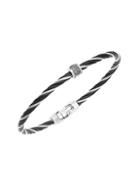 Alor 18k White Gold Stainless Steel Cable Bracelet