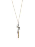 Alexis Bittar Crystal & 10k Gold Bow Pendant Necklace