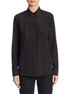 Givenchy Multicolor Pinstripe Silk Blouse
