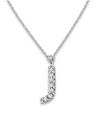 Kc Designs Diamond Initials J Diamond And 14k White Gold Pendant Necklace