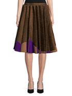 Delpozo Pleated Skirt With Two-tone Hem