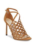 Jimmy Choo Studded Leather Stiletto Cage Sandals