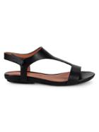 Gentle Souls Layla Pebbled Leather T-strap Sandals