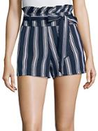 W118 By Walter Baker Sarafina Striped Paperbag Shorts