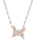 Lana Jewelry 14k Rose Gold & Diamond Butterfly Pendant Necklace