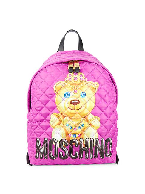 Moschino Graphic Quilted Backpack