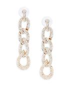 Kenneth Jay Lane Couture Collection Cable-link Linear Earrings