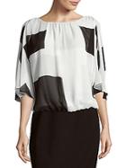 Vince Camuto Abstract Colorblock Top