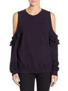 Clu Cold-shoulder Pleated Pullover