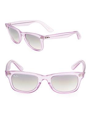 Ray-ban 50mm Clear Plastic Classic Wayfarer Sunglasses