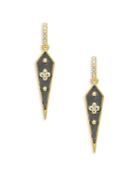 Freida Rothman Crystal Goldtone Kite Drop Earrings
