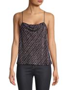 Parker Beaded & Sequined Cowlneck Camisole