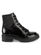 Kenneth Cole New York Rhode Patent Leather Combat Boots