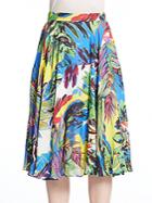 Milly Silk Floral-print Midi Skirt