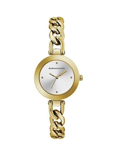 Bcbgmaxazria Goldtone Stainless Steel Bracelet Watch