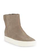 Vince Hardy Leather & Shearling High-top Sneakers