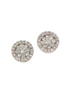 Saks Fifth Avenue 14k White Gold Diamond Round Earrings