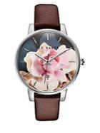 Ted Baker Kate Stainless Steel Case & Leather Strap Watch