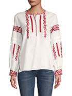 Club Monaco Vandary Embroidered Blouse
