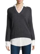 Brochu Walker Knitted Layered Pullover