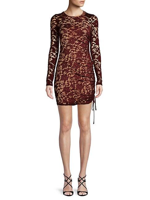 Bailey 44 Ruched Lace Sheath Dress