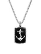 Effy Anchor Sterling Silver & Onyx Necklace
