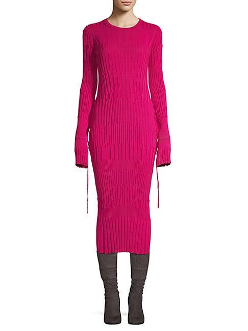 Carolina Herrera Long-sleeve Midi Dress