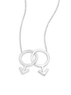 Roberto Coin Wedded Me 18k White Gold Pendant Necklace