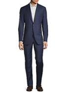 Saks Fifth Avenue Made In Italy Wool Windowpane Suit