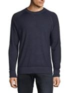 Saks Fifth Avenue Black Raglan-sleeve Merino Wool Sweater