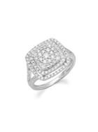 Effy Pav&eacute; Classica Diamond And 14k White Gold Ring