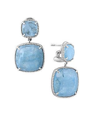 Effy Aquarius Collection Sterling Silver Aquamarine Earrings