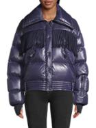 Moncler Fringed Down Puff Jacket
