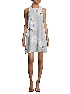 Calvin Klein Floral-print Sleeveless Dress