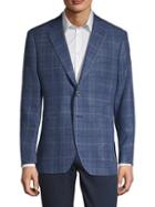 Saks Fifth Avenue Made In Italy Classic-fit Windowpane Check Sport Jacket