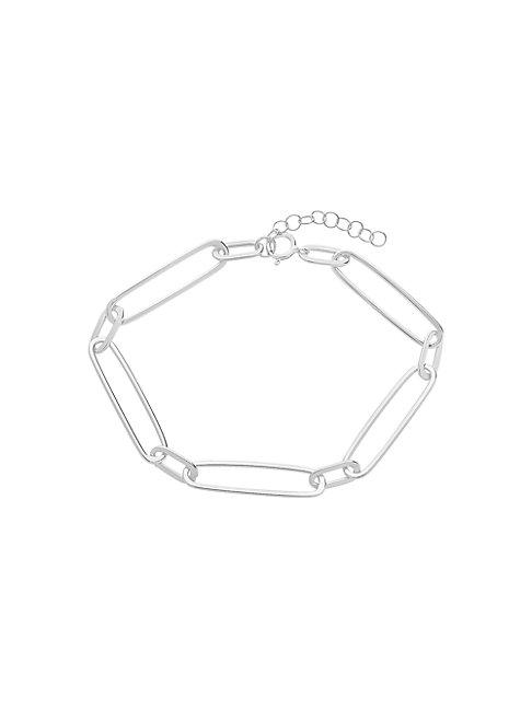 Sterling Forever Silvertone Paper Clip Chain Link Bracelet
