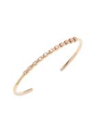 Sara Weinstock 6 Prong 18k Rose Gold & Diamond Cuff Bracelet