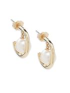 Belpearl 8mm Round Akoya Pearl & 14k Yellow Gold Earrings