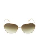 Oliver Peoples 64mm Square Metal Sunglasses