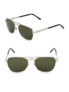 Montblanc Goldtone 56mm Square Sunglasses
